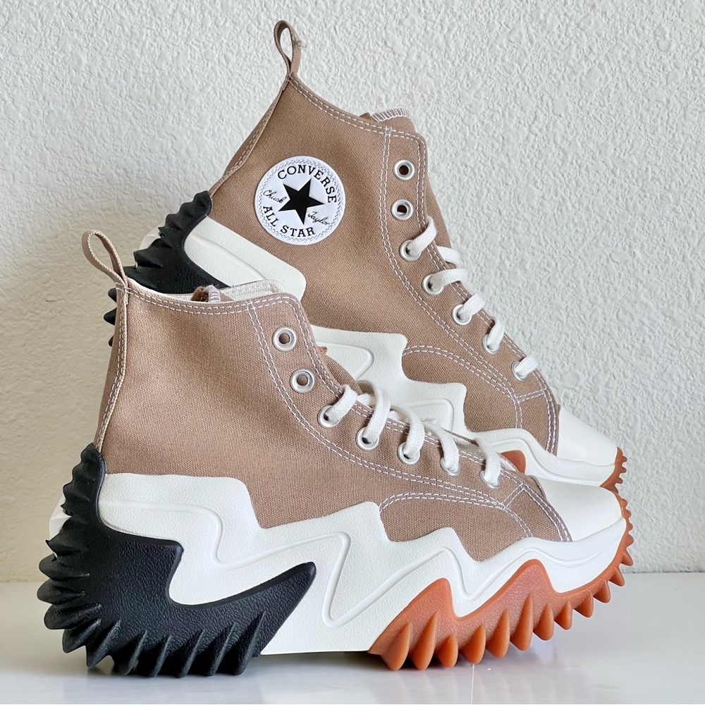Converse Run Star Motion Platform Hi Top 'Sand Dune' Tan Brown Shoes